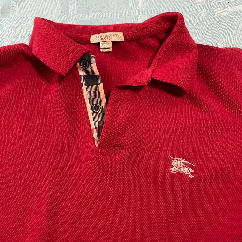 Red Burberry Polo (Pique)